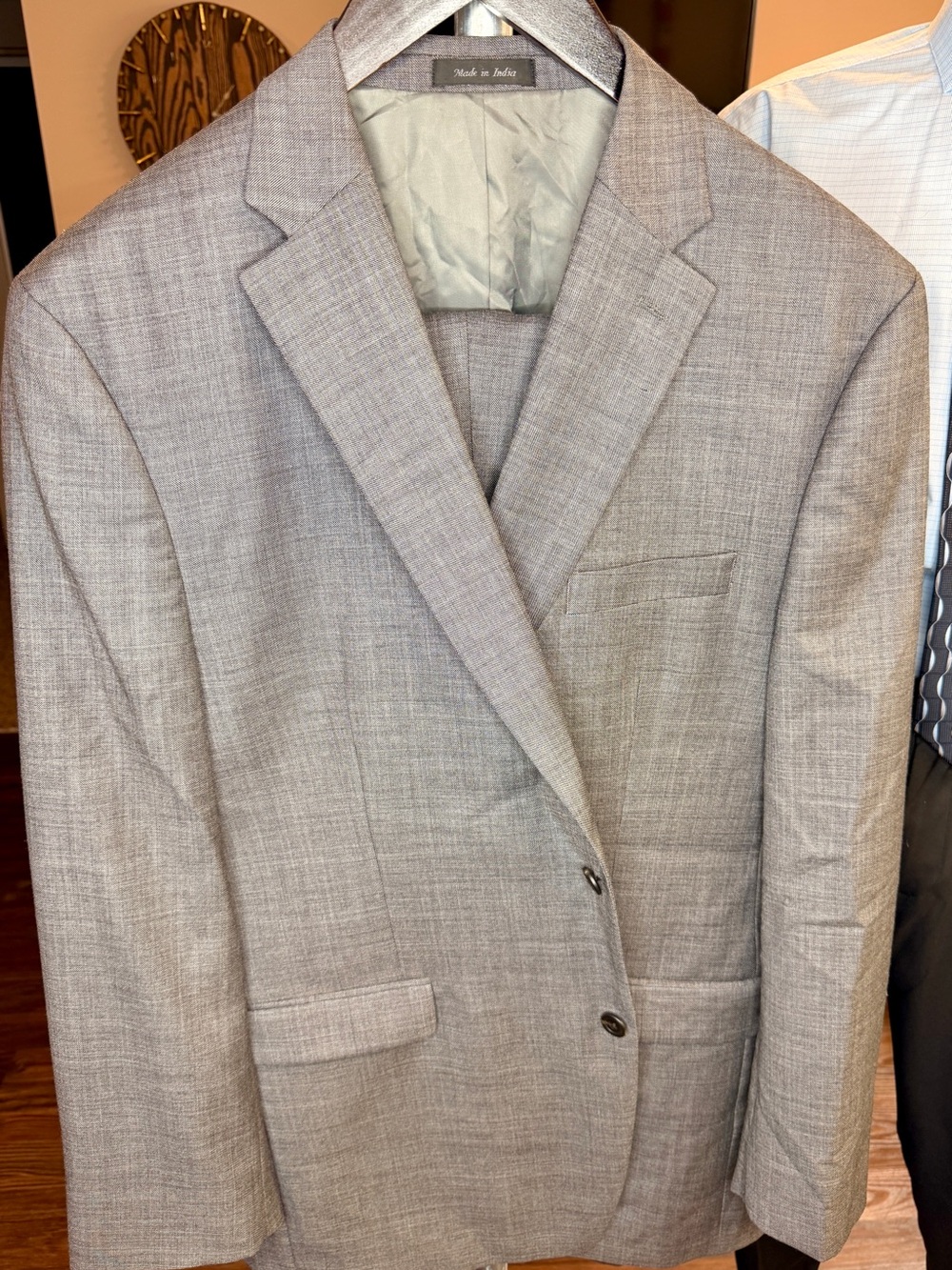 Chaps Light Gray Men's Two-Button 2-Piece Suit 46L
